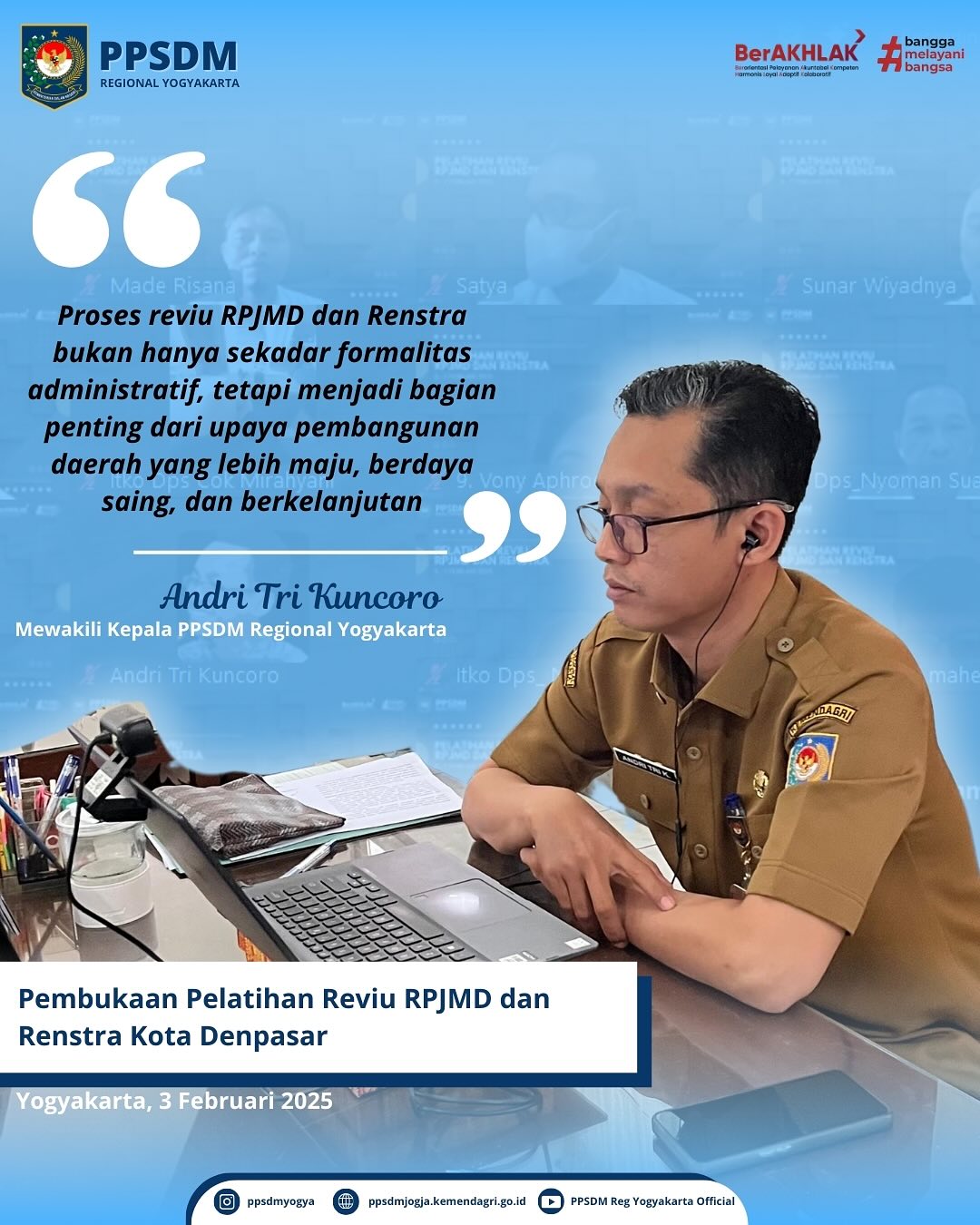 Pembukaan Pelatihan Reviu RPJMD dan Renstra Kota Denpasar
